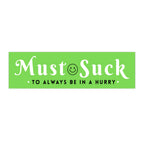 Anti Tailgating Bumper Sticker — "Must Suck to Always Be in a Hurry" Retro Lime Green Decal - Smiley