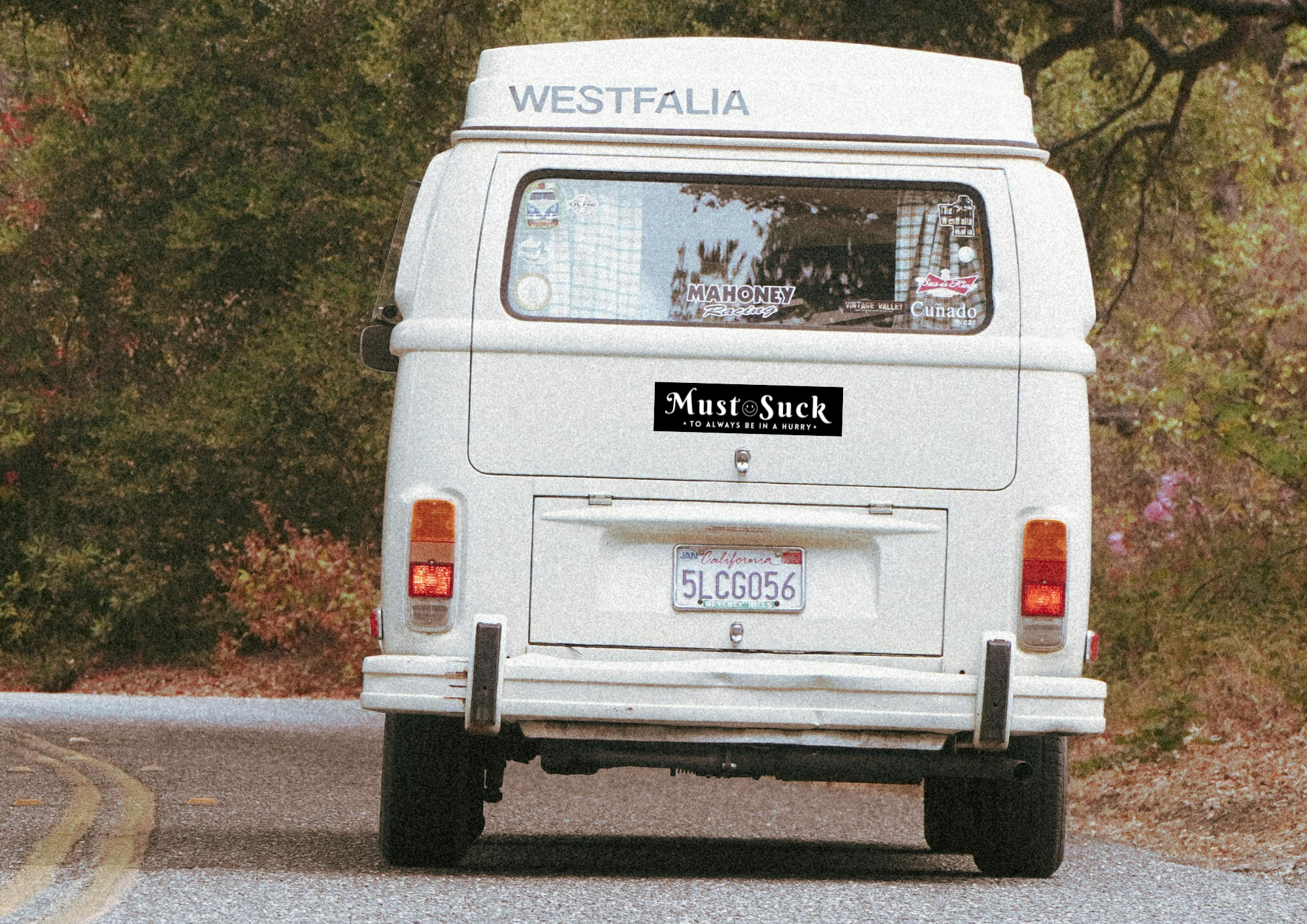 "Must Suck to Always Be in a Hurry" Black and White Decal